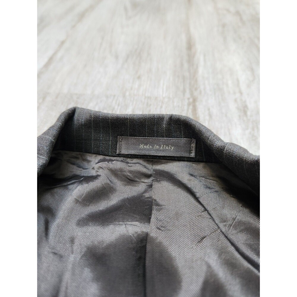 Daniel Cremieux 100% Wool Sport Coat Blazer Gray Pinstripe Italy Made 46R GUC - Picture 4 of 14
